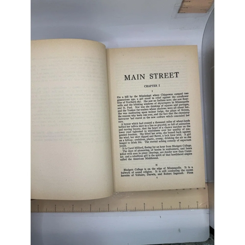 Main Street by Sinclair Lewis 1920 Collier Antique Hardcover Book VG Pulitzer